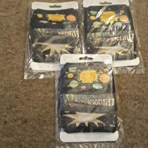 3 pack(9  mask)bundle cloth masks unisex kid Stephen Joseph, nwt